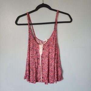 Kimchi Blue Medium Pink Floral Boho Tank Top